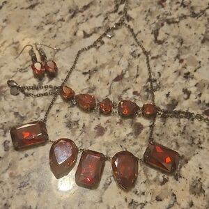 TOUCHSTONE Jewelry elegant Red Gemstone Jewelry Set